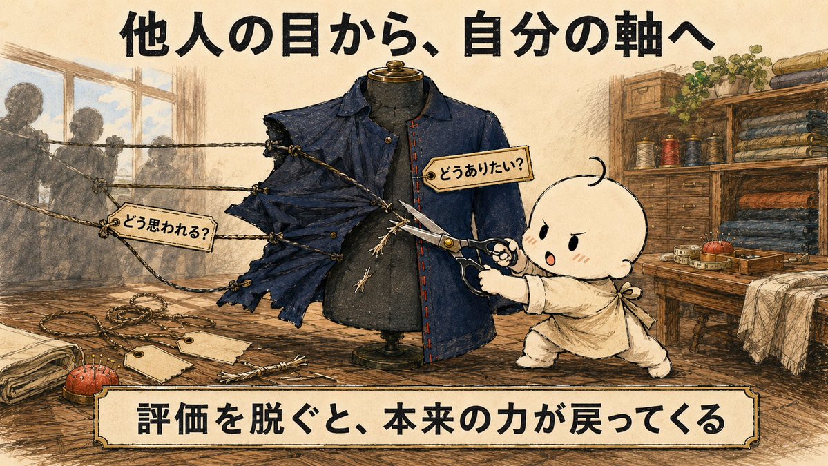 minato_osmap's tweet photo. @note_guruguru 自分軸って、最初から答えがあるものじゃなくて違和感を一つずつ脱いだ先で見えてくるんですよね。 https://t.co/ukNB3ovAHI