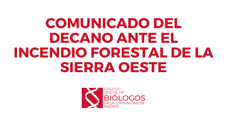 cobcm's tweet photo. #Comunicado | El Decano del COBCM ha emitido un comunicado oficial ante el incendio forestal de la Sierra Oeste. Nuestra solidaridad con la población afectada y nuestro reconocimiento a quienes están trabajando en la extinción y en la atención a los evacuados. https://t.co/5SLAn17mBy