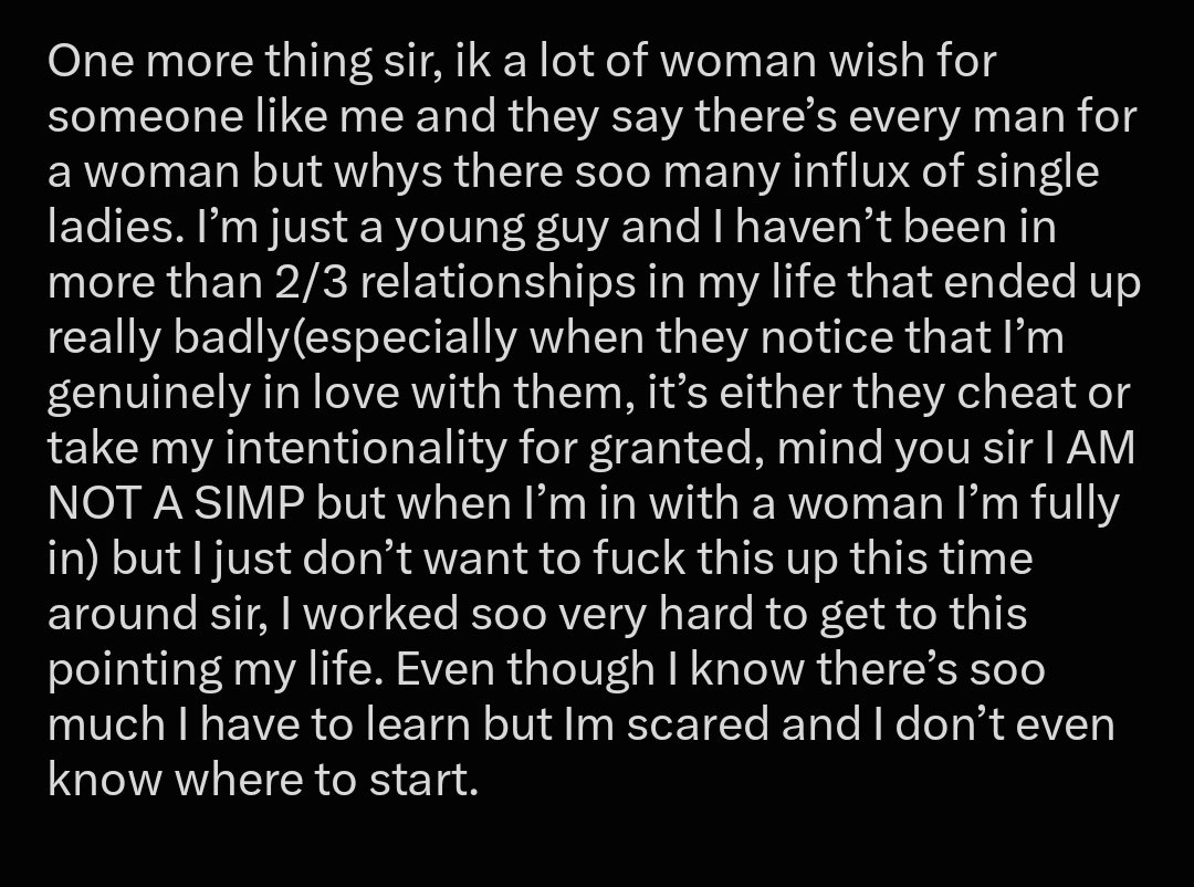 jon_d_doe's tweet photo. Please read the conversation that I had with a 23 year old young man.

Ensure that you read to the last screenshot 👇. https://t.co/F23GeirhRf