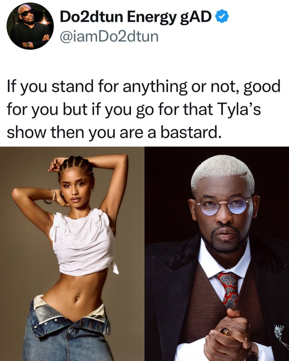 yabaleftonline's tweet photo. "If you go for Tyla’s concert in Nigeria, you are a b@stard" - OAP Dotun https://t.co/XIWTrdkpQH