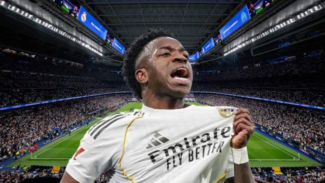 FutDestrangis's tweet photo. 📰 #Portada del Miércoles 📰

//// EU FAREI POR 5 ////

#Vinicius y el #RealMadrid SEGUIRÁN JUNTOS , al menos 5 años más ‼️

Renovación cerrada del crack brasileño por el club blanco 

El nuevo salario de Vinicius ascenderá a 20 Millones € netos al año + 5 por objetivos, además de una prima por lealtad prorrateada en su salario , lo que elevaría el total a unos 30 Millones € por año 

✍️ @FutDestrangis