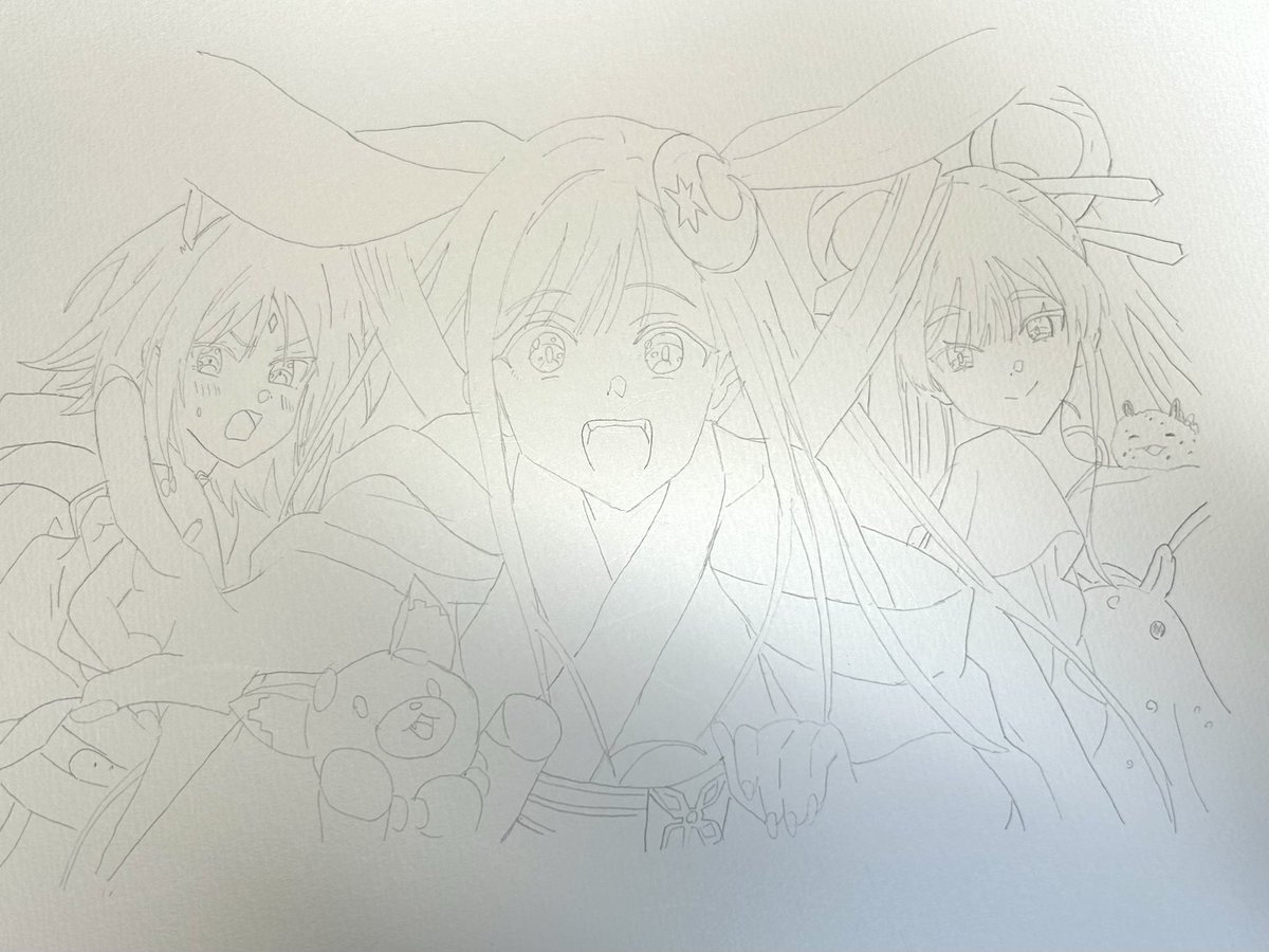07weq6's tweet photo. 114枚目！
リアルが忙しすぎたのと絵の超スランプ時期に入って投稿がほぼ一ヶ月空いてしまいました💦
今後は毎日じゃなくて不定期になりそうなので気ままに更新します！
犬DOGEが若干手抜きになってます笑
#超かぐや姫
#模写 
#超かぐや姫好きと繋がりたい https://t.co/QALyVJO2de