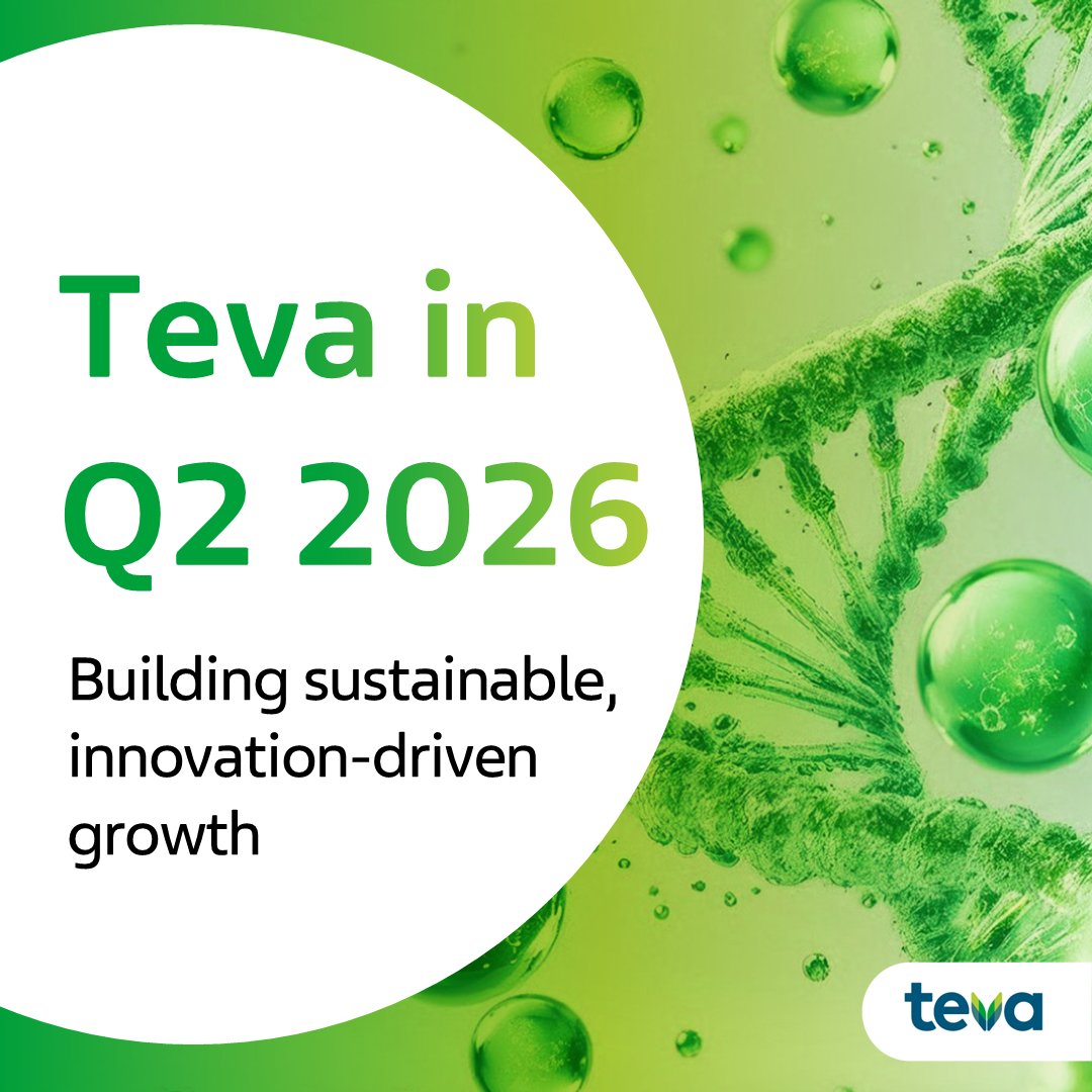 TevaUSA's tweet photo. We are reporting our Q2 2026 financial results, as we continue our transformation into a leading biopharma company 
https://t.co/KFrXj1Y2kO
Forward-looking statements are subject to the cautionary note included in our Q2 2026 press release.
#QuarterlyResults #Earnings $Teva https://t.co/0RbltJ6IBU