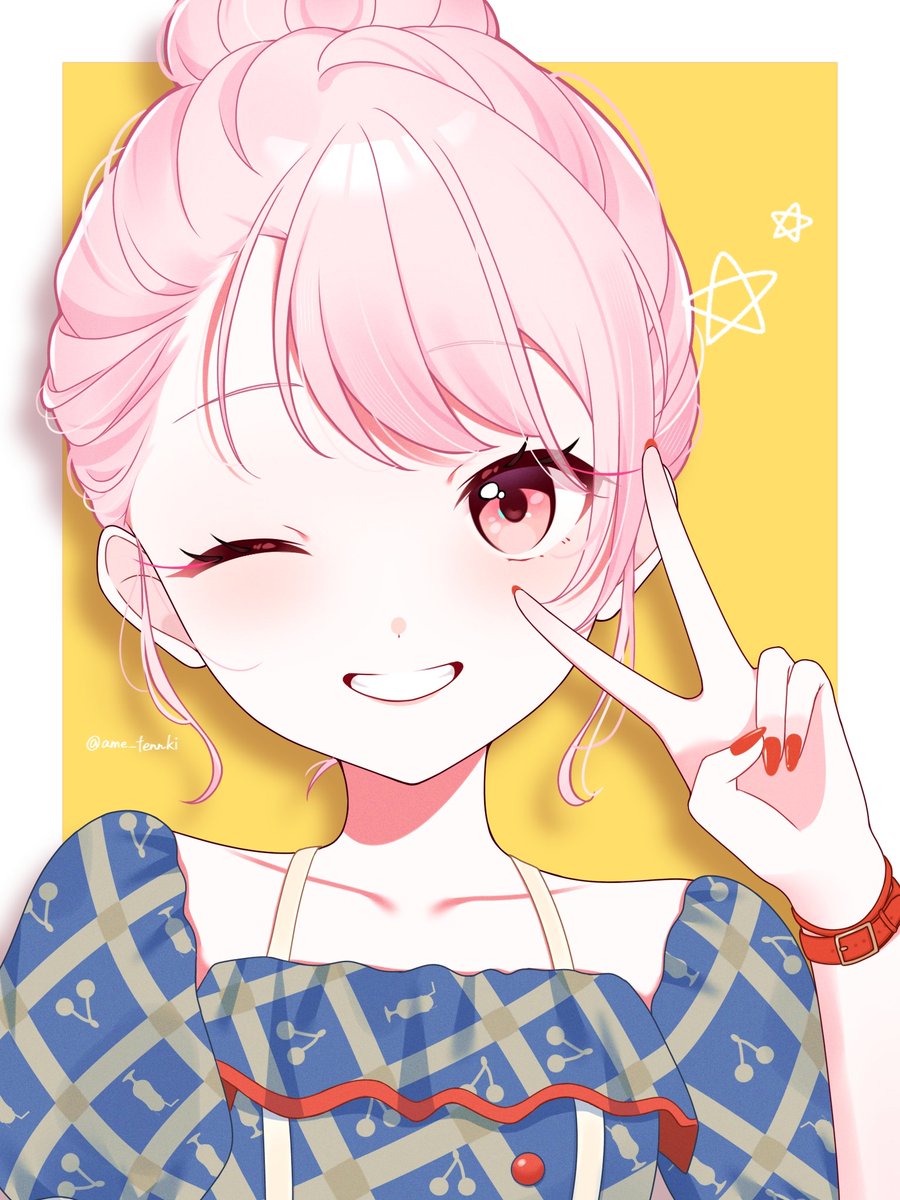 ame_tennki's tweet photo. ぴーす！
#prsk_FA https://t.co/SsT8CnxyY1