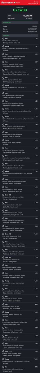 dfwpehlumiiii's tweet photo. CC: @Mrbankstips 
Tennis games on https://t.co/RhuVmdO7Iy converted to sportybet⤵️

U7ZW3B JP2354 T0ZW4F -sporty🧑🏿‍💻

Follow 4 convert of codes 2 ur preferred bookies! 

Retweet 4 larger audience😤🗣️ https://t.co/4Z0rIdXWsJ