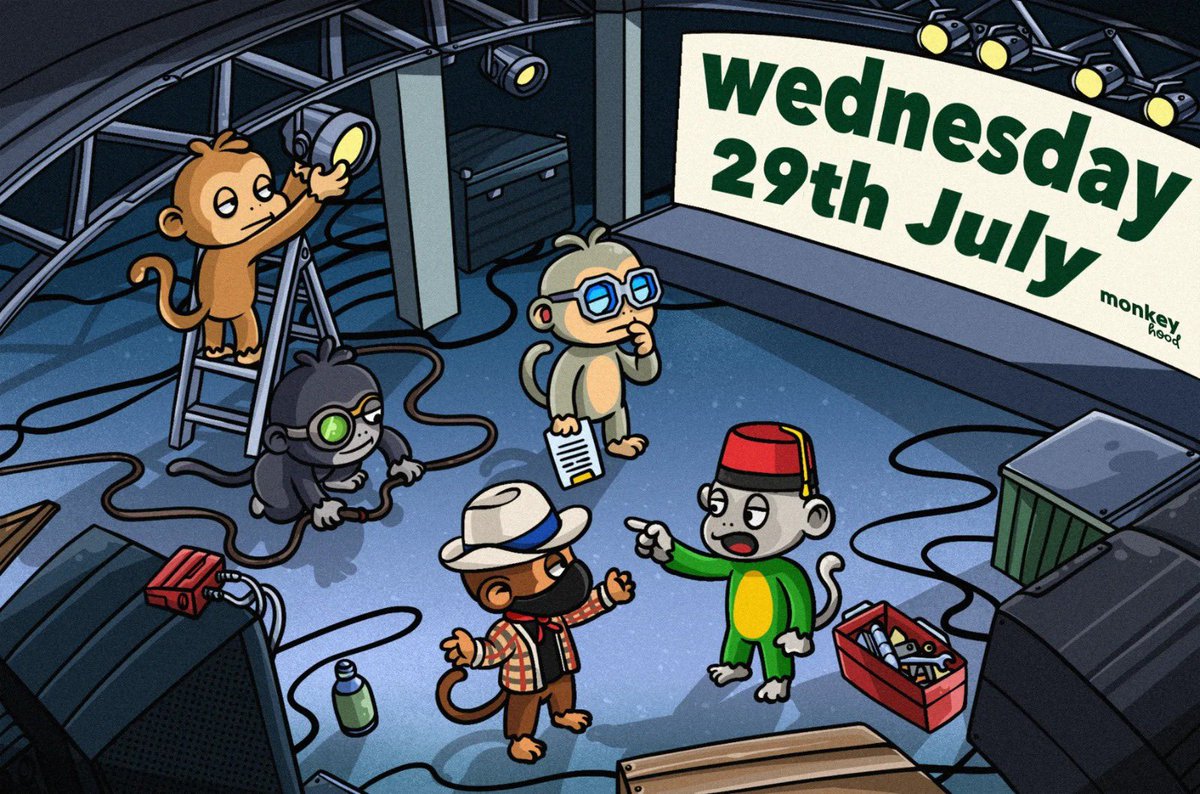 MonkeyHoodNFT's tweet photo. Today's the day.

Monkeys of the Hood. 
29th July 2026. 

Etched in history, deep into the jungles where the brotherhood of the Monkeys will speak for itself and we all take the leap of faith together into the future of finance holding on the Robinhood chain.

Who's ready for the mint today?