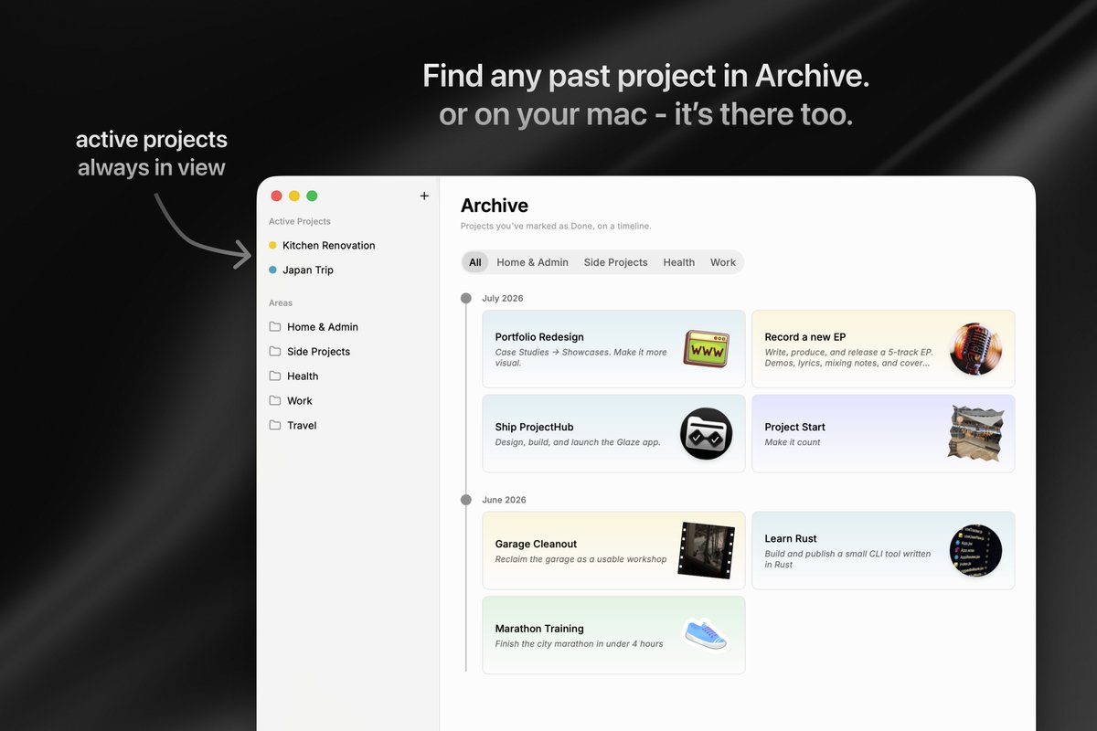 _robertkreft's tweet photo. Tired of using enterprise project tools for personal projects?
Try out ProjectBase - a local, personal project manager.
https://t.co/jgV8CqEYmz

Built with @glazeapp for Glaze Awards. https://t.co/9qfTFmexkh