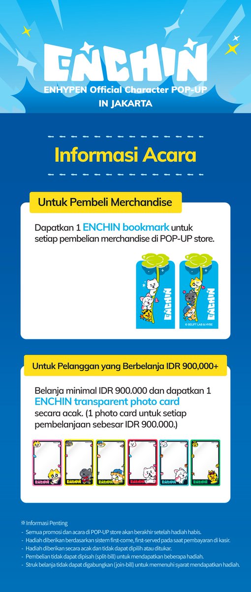 OneDayHaul's tweet photo. OPEN JASTIP ENCHIN ENHYPEN OFFICIAL POP UP STORE IN JAKARTA

✅️ Fee jastip start 5k-20k/items
✅️ Full refund jika tidak secured
📍 Dom Bekasi 

Boleh tanya-tanya via DM atau langsung join grup kalau berminat 🤍
https://t.co/ZvasO6JYTC

t. enhypen enchin jakarta https://t.co/i16xSzjoi1