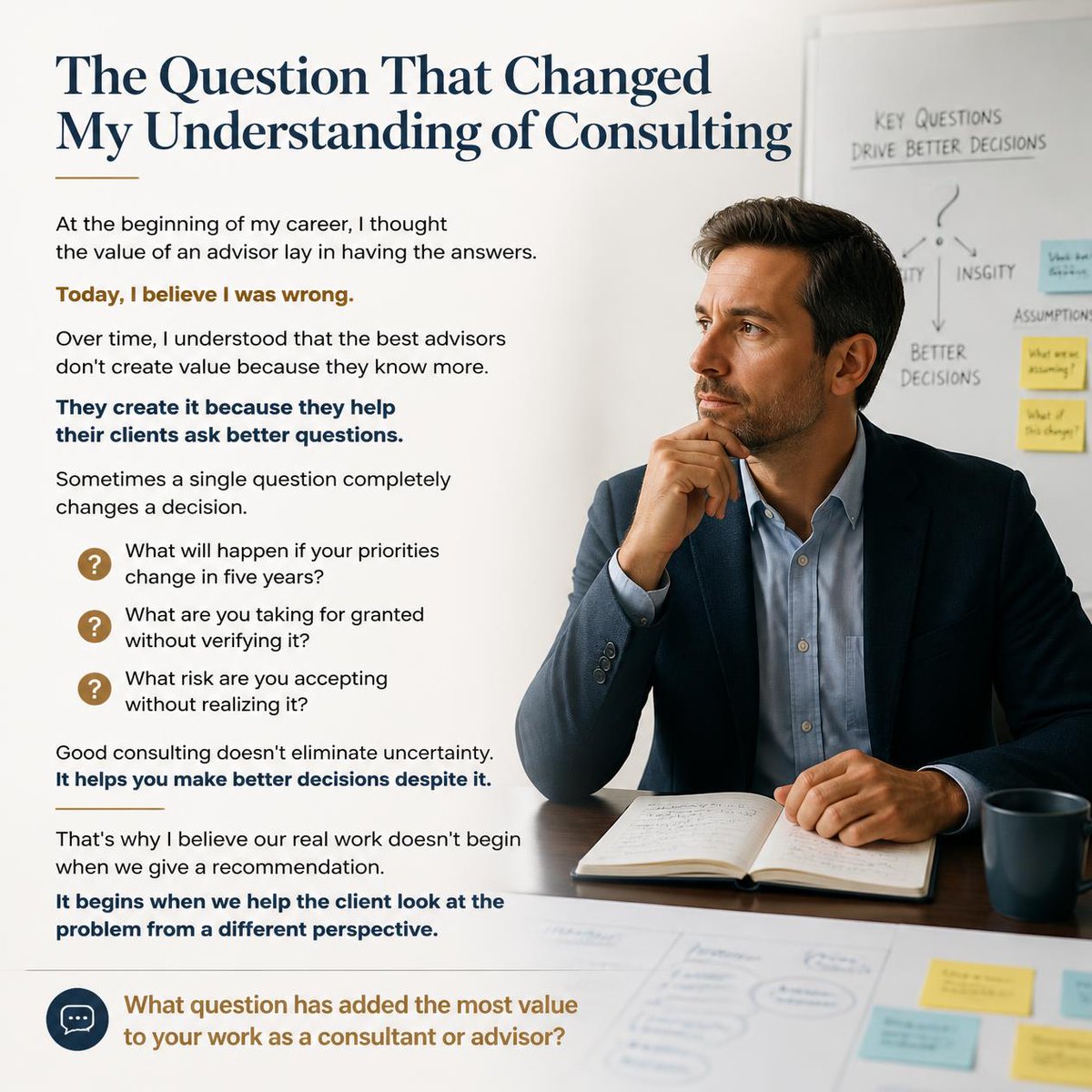 HeavenHouseEs's tweet photo. The Question That Changed the Way I Think About Consulting

#Consulting #DecisionMaking #Leadership #Strategy #Business #Advisory #StrategicThinking https://t.co/TY5QpgvhCj