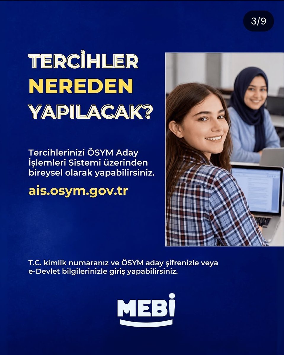 IspartaRam's tweet photo. 2026 YKS Tercihleri Başladı. Detaylar görsellerde...

@Abdullah_Erin47 @recai_ocak @ispartamem @MebOrgm @meb_mebi @tcmeb https://t.co/yTJDsazYu5