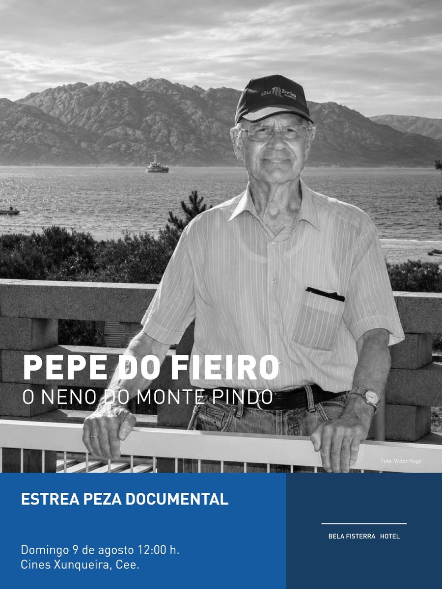 FedericoPrezRey's tweet photo. Pepe do Fieiro, o neno do Monte Pindo 
O domingo 9 de agosto ás 12.00 facémoslle unha pequena homenaxe audiovisual ao gran Pepe do Fieiro. Será nos Cines A Xunqueira de Cee e esperamos que veñades todas e todos. 
A entrada é de balde e sen reserva. https://t.co/Ab2HLUxq4o