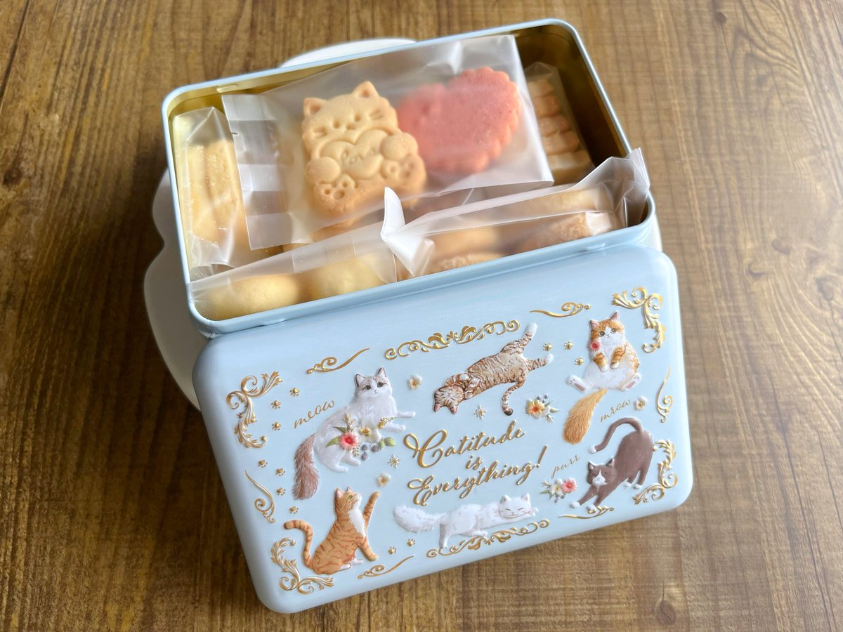 aco_cookies's tweet photo. 可愛いねこちゃん柄缶の販売始まりました〜🐈🐈‍⬛ 8/2まで受付してます🛒♡
手土産にぴったりの、ミニギフトも今回あります🎁

ねこちゃん缶は、3種類のフレーバーの中から選べます🍪
(プレーン・アールグレイ・チョコチップ&amp;カラースプレー)

今回は🌻缶と猫缶はお休みです💤

https://t.co/0VPudTF9bt https://t.co/cZDwkV54lJ
