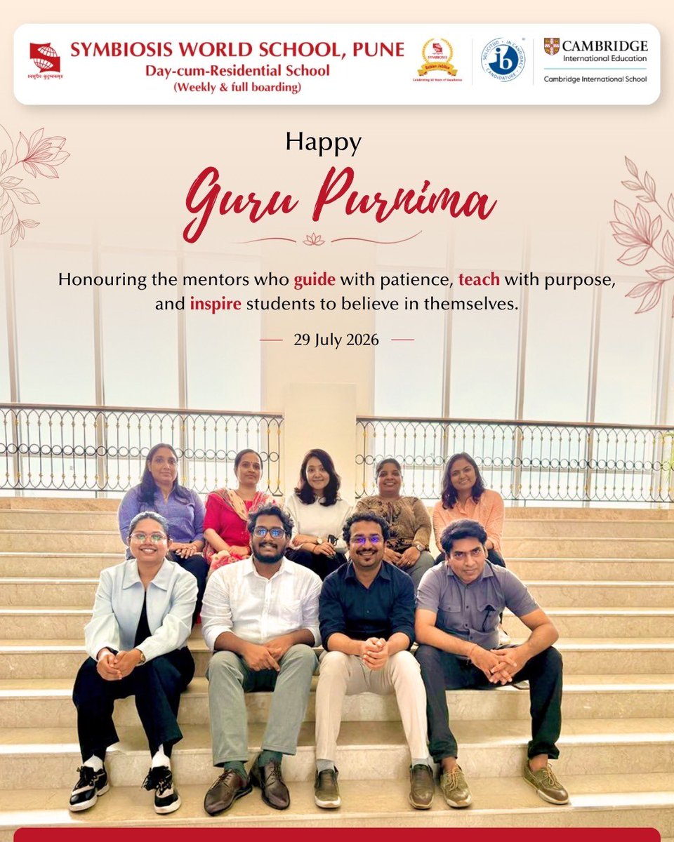 SWSPune's tweet photo. Some people shape the way we think, long after the lesson is over.

On the occasion of Guru Purnima, we are reminded of the quiet impact mentors create every single day – in confidence built, doubts cleared, and potential unlocked. 

#SymbiosisWorldSchoolPune  #GuruPurnima https://t.co/XV3AaZWOGa