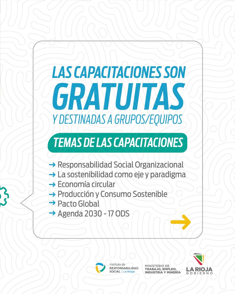 IRSLaRioja's tweet photo. ✨ Nuestro equipo continúa trabajando en la construcción de organizaciones socialmente responsables y sostenibles. 

🧑🏻‍🏫 Promovemos instancias de  capacitación gratuitas y adaptadas a cada organización. 

🏢 Tu institución puede ser parte del programa #CapacitaRSE. https://t.co/gknoBCK8Qf