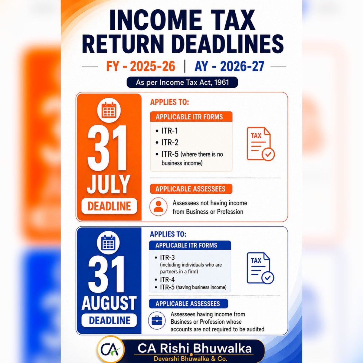 DBC_2017's tweet photo. Only two days to go, file your ITR now!!

#incometax #itrfiling #taxupdates #financetips #dbc https://t.co/3yTIqCGS1N