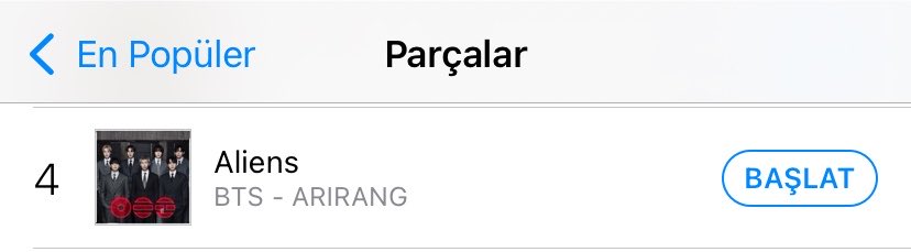 eternalwithbts's tweet photo. ALIENS TR ITUNES LİSTESİNDE 4 NUMARA

bugüne yakışan bu şarkıyı birinci sıraya yükseltmek, lütfen almayanlar da alsınlar!!! https://t.co/LidJnZr5hV