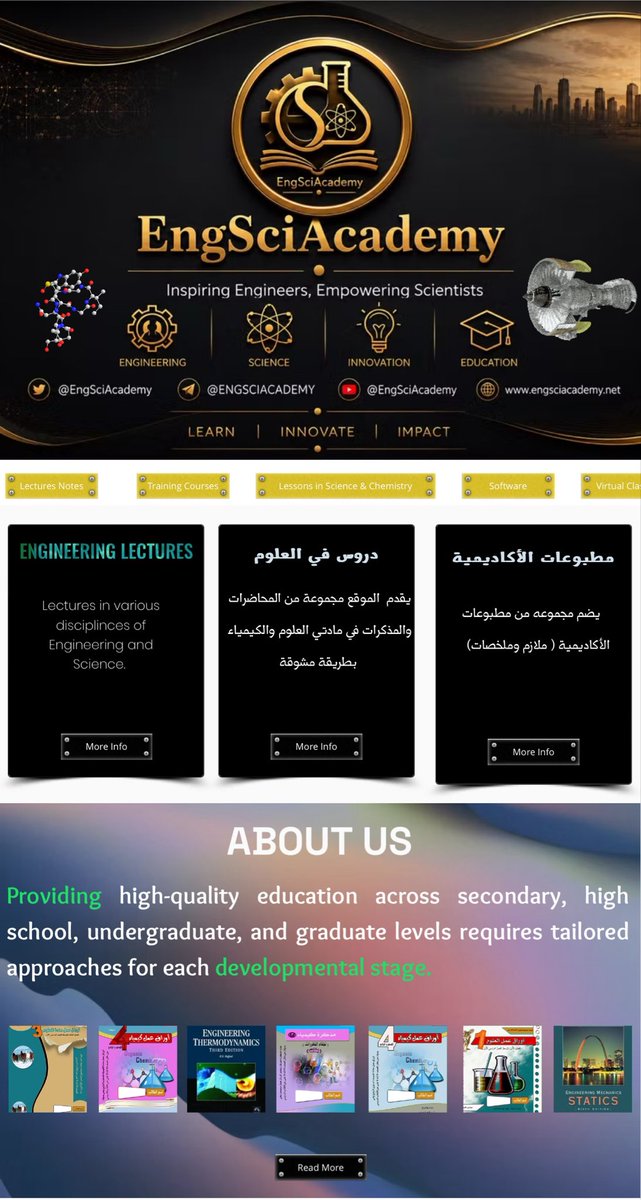 EngSciAcademy's tweet photo. نتشرف بزيارتكم ونسعد بتقديم خدماتنا مجاناً لطلاب الهندسة والعلوم على الرابط التالي: https://t.co/GY8enR8lzb https://t.co/FIW1Ox6arr