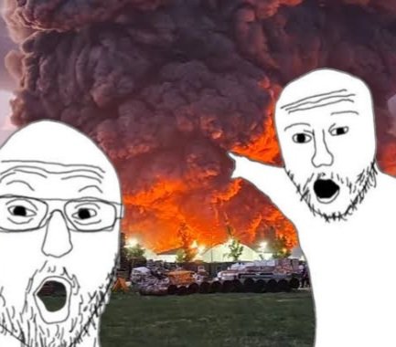 EpsteinFella's tweet photo. The Ukraine:

• lost 38% of its population 
• lost 20% of its territory 
• lost 24% of its cities
• lost 29% of its GDP

The president of the Ukraine: 

Look at this fire at the wildberries warehouse in Ryazan! https://t.co/cZGwfXzErZ