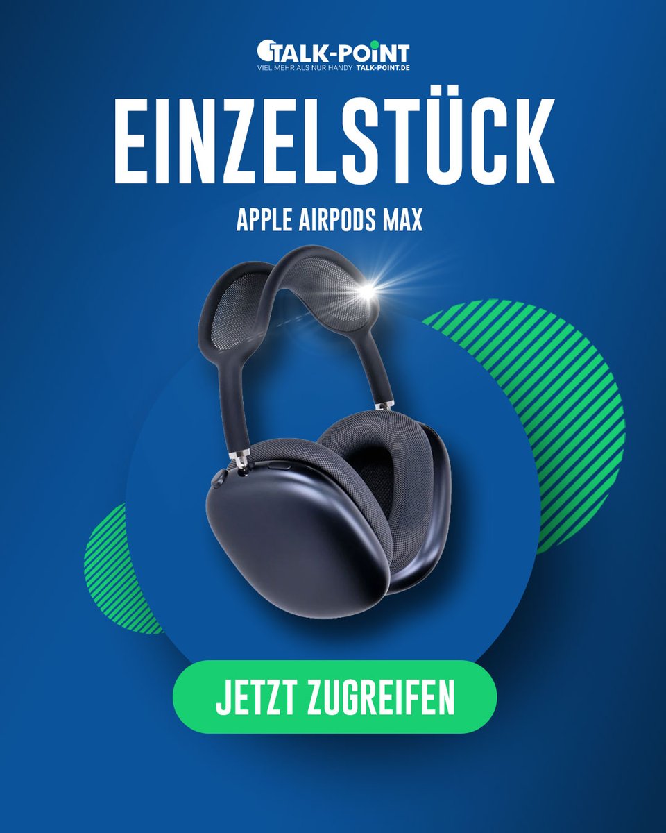 TalkPointGmbH's tweet photo. 🚨 EINZELSTÜCK-ALARM: APPLE PREMIUM-SOUND BEI TALK-POINT! 🚨
🔗 https://t.co/epPe2jhISw
#TalkPoint #AirPodsMax #AppleEinzelstück #AudioDeal #TechnikSchnäppchen https://t.co/hR4XlVZn5A