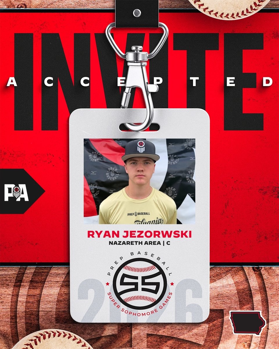 PrepBaseballPA's tweet photo. ⭐ #ECSS26 Roster Reveal ⭐

The most talented 2029's in PA make their way to the Palmetto State for the 2026 East Coast Super Sophomore Games.

👤 Ryan Jezorwski
🏫 Nazareth Area

Profile 👤 ➡️ https://t.co/CFRuIUYM8U

#BeSeen | @Ryan_17Djacks https://t.co/HxHrTf1uiC