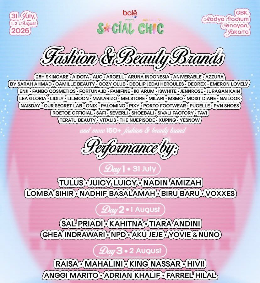 syyll__'s tweet photo. wts tiket social chic day 1
4 tiket
55k

#zonauang #socialchic #konser #wts https://t.co/9aIpRW7m07