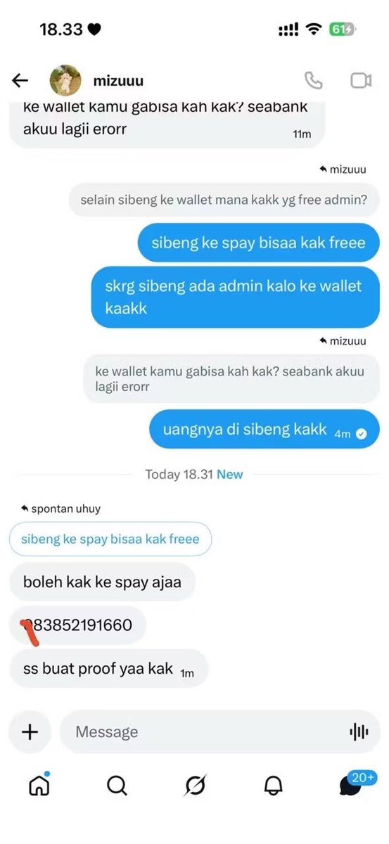 jjenomlee's tweet photo. katanya gabisa spay trus galama ngirim no spay sinting emng
rumitkan lah segala urusan orang” scammer!! ini udh sering bgt kaya gini kejadiann pliss hati hati yaa teman”
❗️nomer scammer ❗️
no spay&amp;WA 083852191660
no dana 089682469533 https://t.co/lPmWxYfsFv