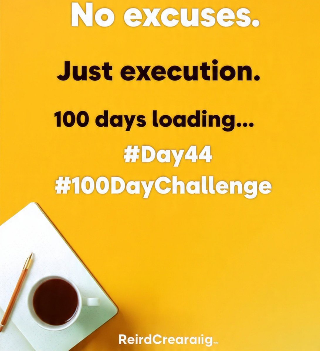 Dani391104's tweet photo. Afternoon check
Day 44/100

Brick 2/3
No excuses. Just execution.

Halfway there.
#Day44 #100DayChallenge https://t.co/9Ue5pRlcWB