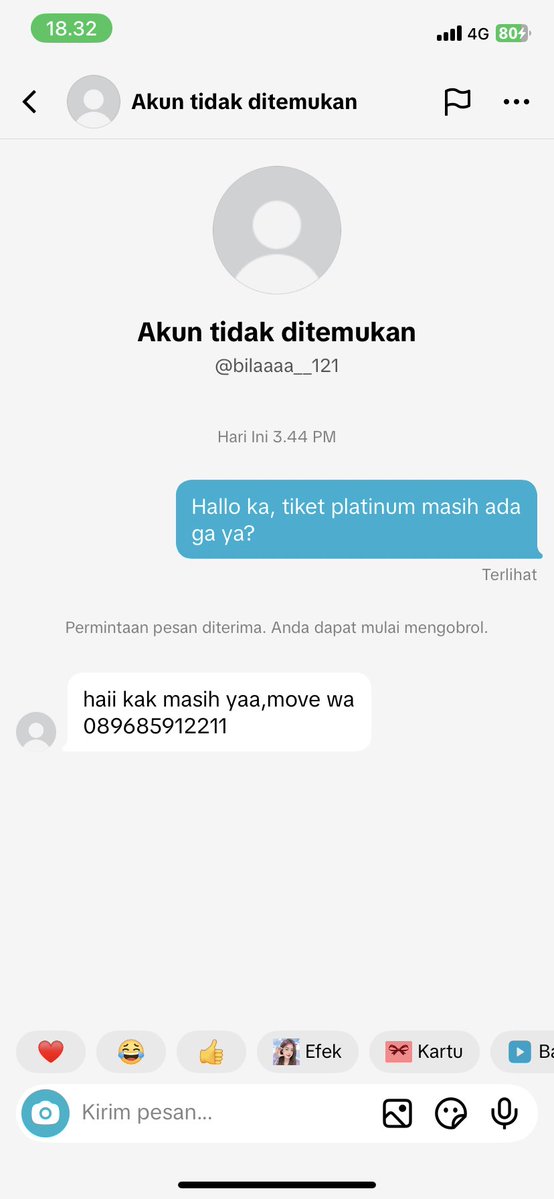 didy_06's tweet photo. Sedih banget kena tipu 2x. Mana 2 2 nya udah bayar full😭😭😭
Plis buat temen-temen yang lain jangan gampang percaya kalo ada orang yang nawarin tiket atau emang pengen banget nonton final chapter COC S3😭😭😭
Emang salah aku juga gampang banget percaya #finachaptercocs3 https://t.co/ksaG7Tx8Ad