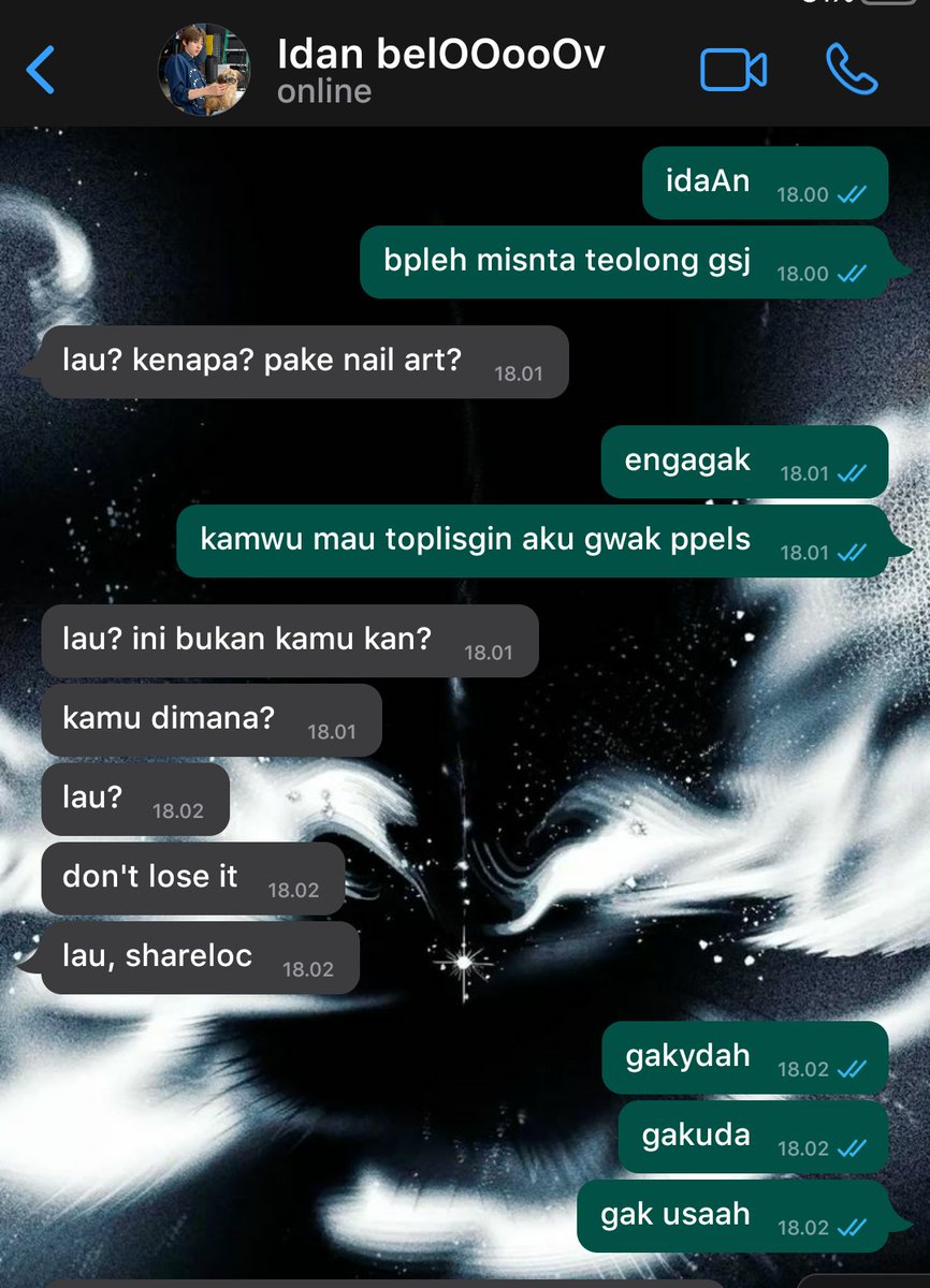 nayoursea's tweet photo. #jjunoya one tweet
khawatir atau cemburu itu, siapa yang gk khawatir pacarnya chat gak jelas kayak orang mabuk, pas di chat malah sama cowok lain https://t.co/qotndIw2eb