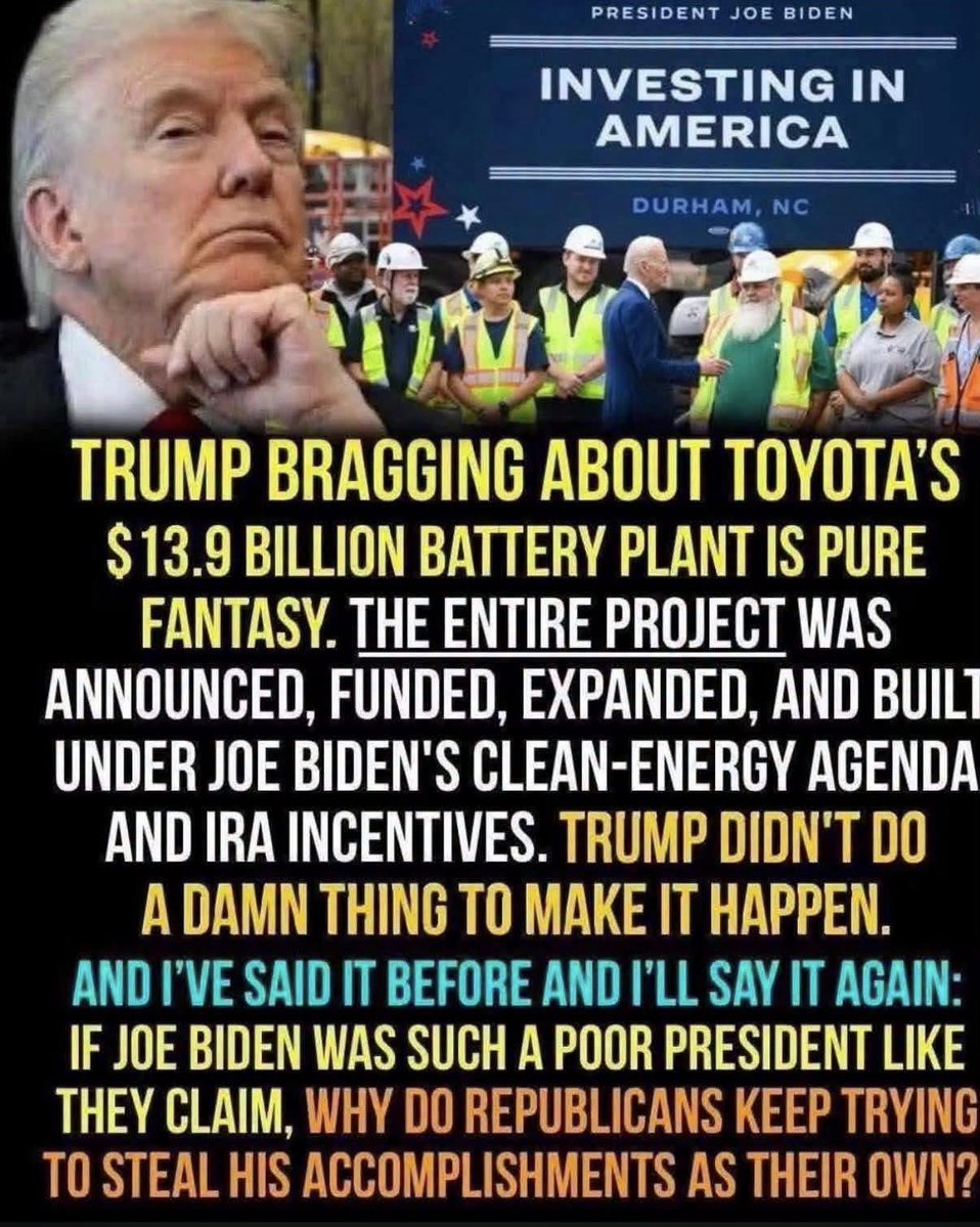 AnnieForTruth's tweet photo. Trump has no accomplishments of his own so he continues to take credit for legislation and bills passed under Joe Biden’s administration. 🤬 https://t.co/N8l9xBH4iy