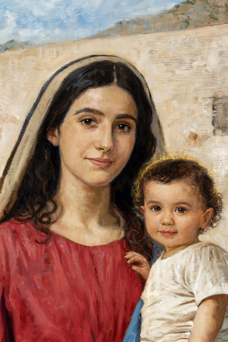 Raul_Berzosa's tweet photo. Al detalle una de mis últimas obras: "María, Madre del Amor Hermoso".

Realizada al óleo sobre lienzo, esta obra de 136 × 215 cm representa a la Sagrada Familia en una escena de la vida cotidiana. Ha sido encargada por el Fairest Love Family Project, con sede en Los Ángeles (California, Estados Unidos).