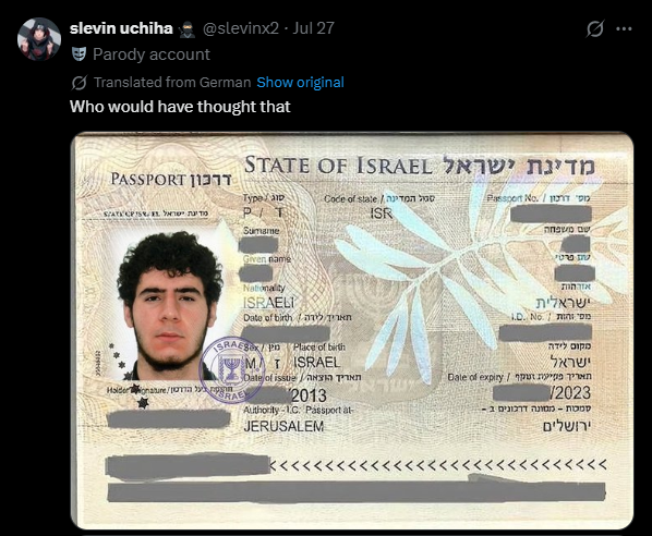 TheMossadIL's tweet photo. Why yes, it's completely normal to use a police mugshot in your passport. https://t.co/r1jafSMLmr