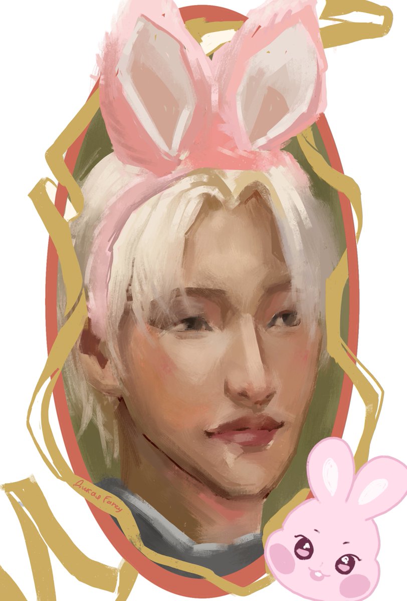dikaiFancy's tweet photo. Cute little bunny 
#seonghwa #ateez #ateezfanart https://t.co/j3zN4AnjHc