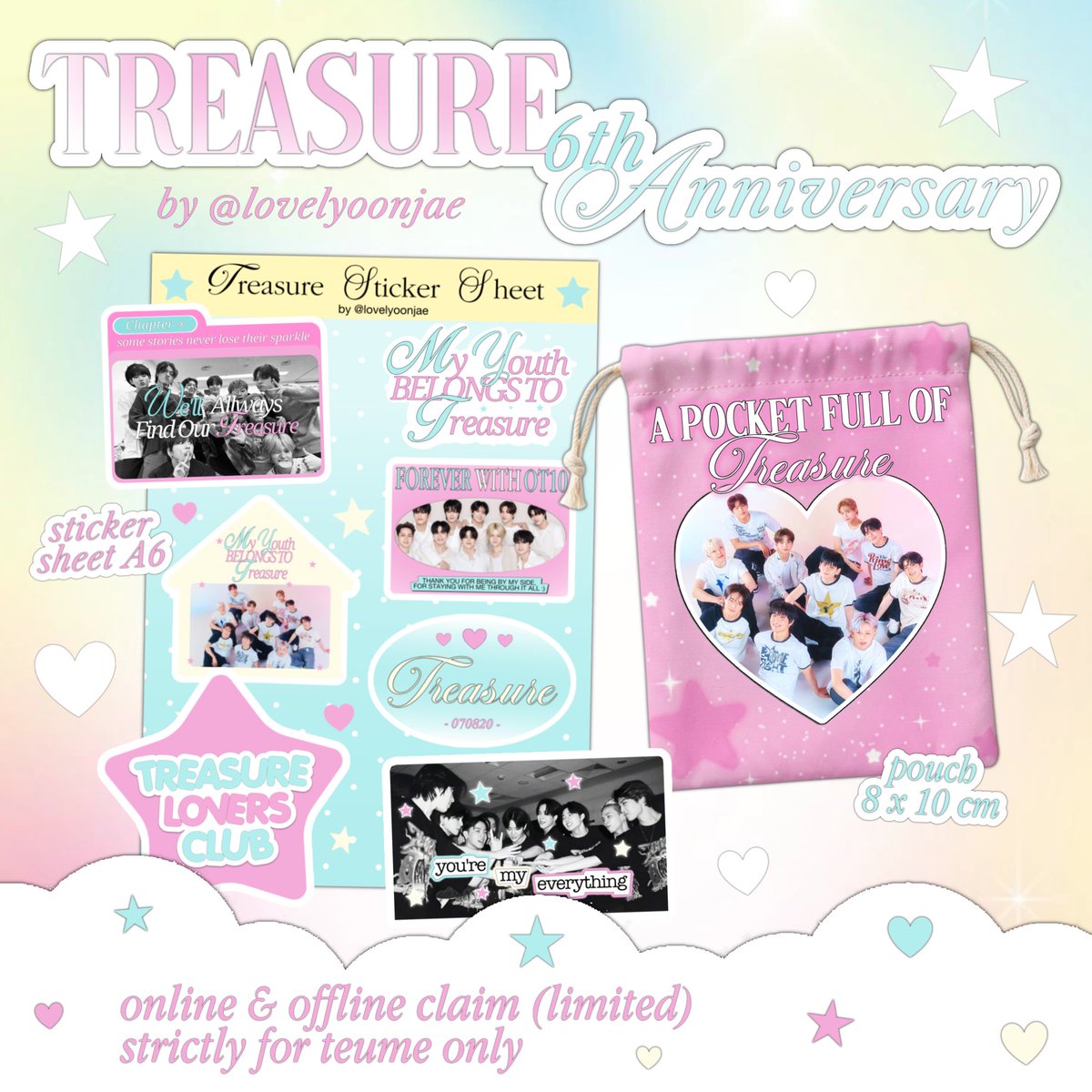 lovelyoonjae's tweet photo. TREASURE 6th Anniversary freebies ɞ°‧｡⋆ by @lovelyoonjae

how to claim ? 
୨୧˚₊‧ rt, like &amp; let’s be moots
୨୧˚₊‧ 🖇️ google form war
୨୧˚₊‧ 🕐 20.00 WIB | 10 august 2026
୨୧˚₊‧ claim by 🍊 ; 9.500 no rf (co link will be sent via dm)

note : don’t sell or throw it away ‼️ https://t.co/fI5hteTENo