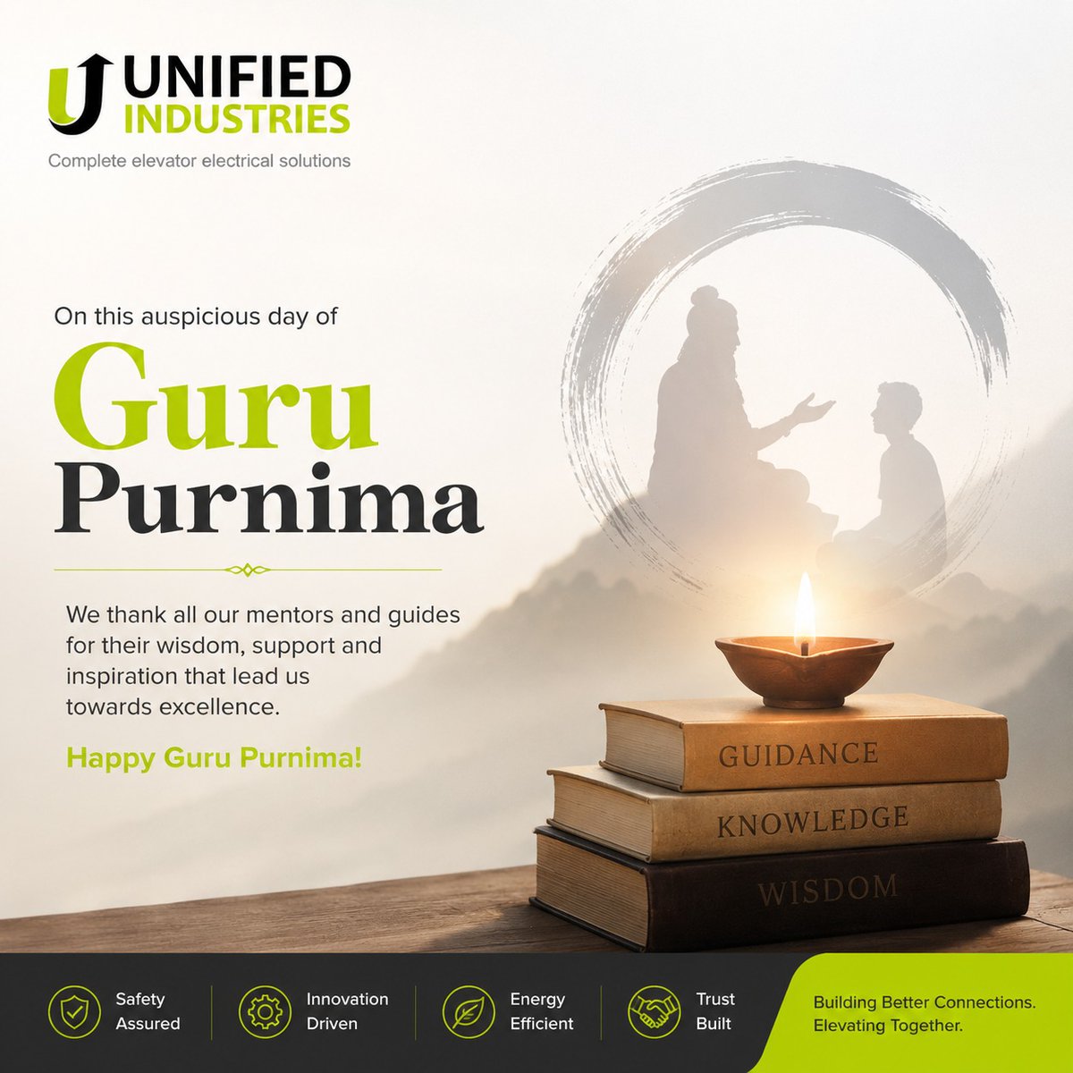 UnifiedInd2012's tweet photo. Guru Purnima Greetings from Unified Industries
Honoring the mentors and guides whose wisdom, knowledge, and inspiration lead us toward excellence. Wishing everyone a Happy Guru Purnima. May we continue building better connections and elevating together. #gurupurab #GuruPurnima https://t.co/KNpx7GSMG7