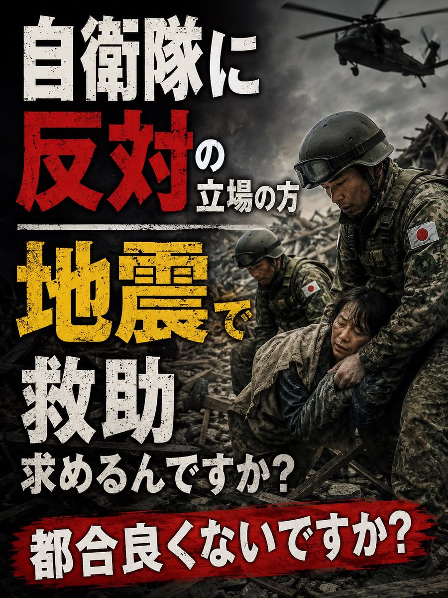 Xg3sT57W994pQc's tweet photo. 自衛隊は、懸命に救助活動をしてくれています。
何も言わずに、どんな人も、救助してくれています。 https://t.co/1TFbr3hiaN
