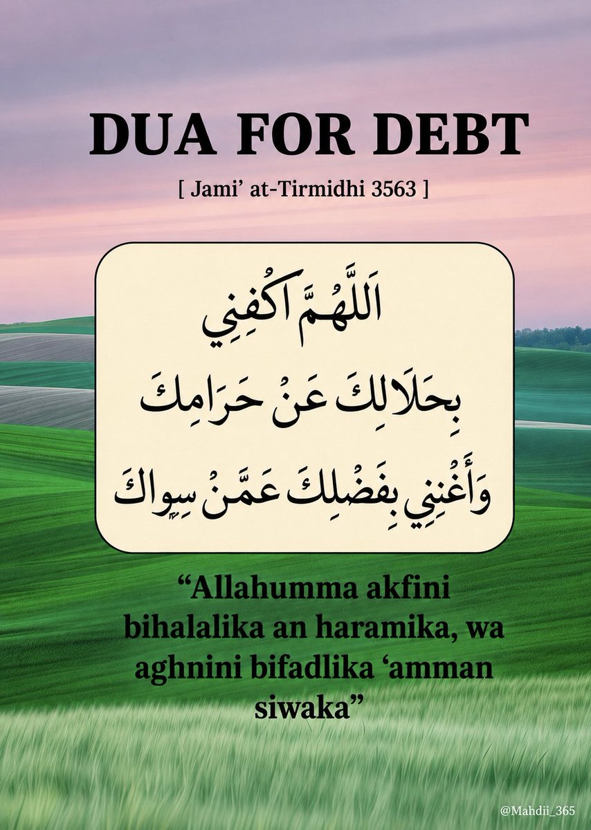 Mahdii_365's tweet photo. Du'a debt relief: https://t.co/ZdlDJ1KEWw