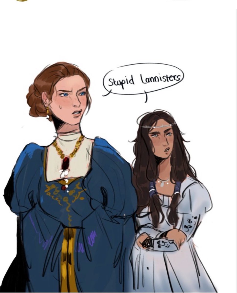 jemsgreatsin's tweet photo. found this really cute art of arya and catelyn MY GIRLS 🥲 https://t.co/TPYTZNp1Gy