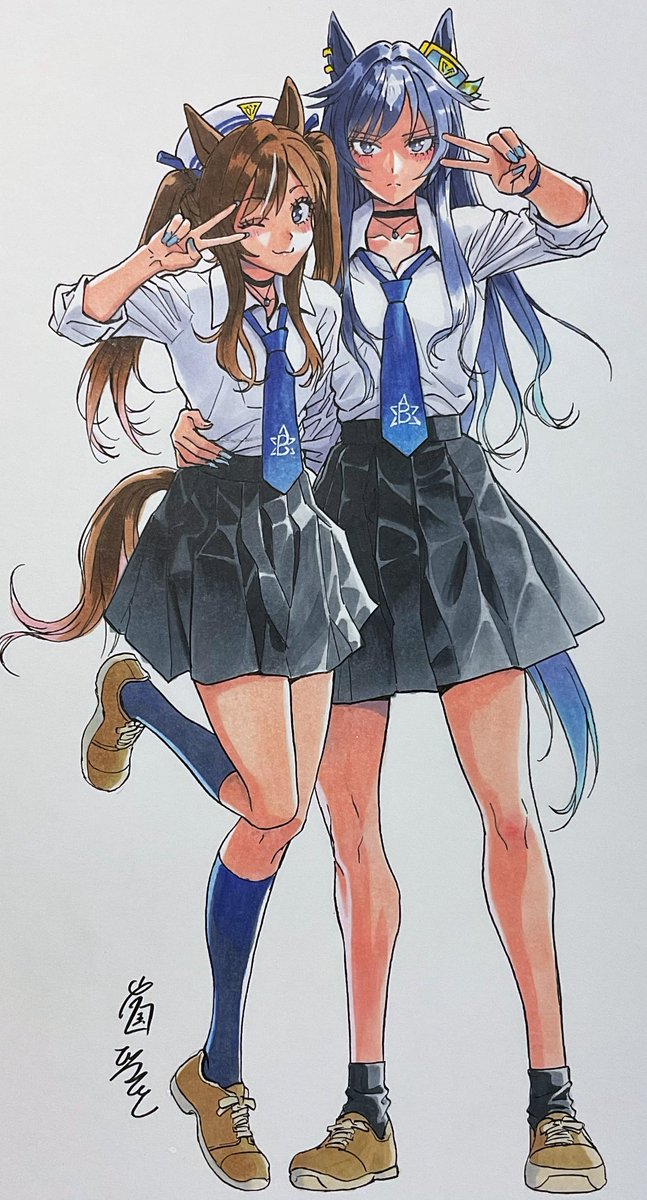 fPma6rdSo0Gz1Jx's tweet photo. 非実在ギャルコス✌ヴィルシーナ＆ヴィブロス
#ウマ娘 https://t.co/fZs1GPr6EZ
