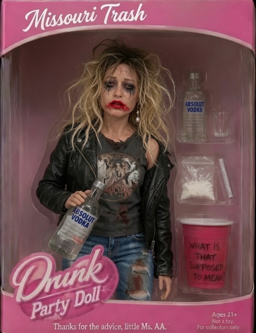suzamaroo's tweet photo. Missed out on the MAGA Unemployment Barbie? No worries — grab your own limited edition @HollieC35494 Drunk Party Doll instead! 😈🤣 https://t.co/WGbqpPMu6y