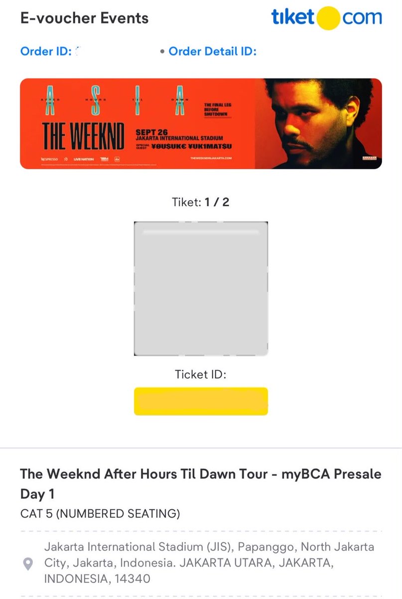zathyaaa's tweet photo. WTS

THE WEEKEND in JAKARTA 
CAT 5 DAY 1, 2 TICKETS

dijuall karena tanggal segitu udah kkn 🥲

harga web BCA PRESALE + fee jastip (bolehh nego yaa!)

#wts #wtb #wtstheweekend #thewekeendinjakarta https://t.co/BFS457WimH