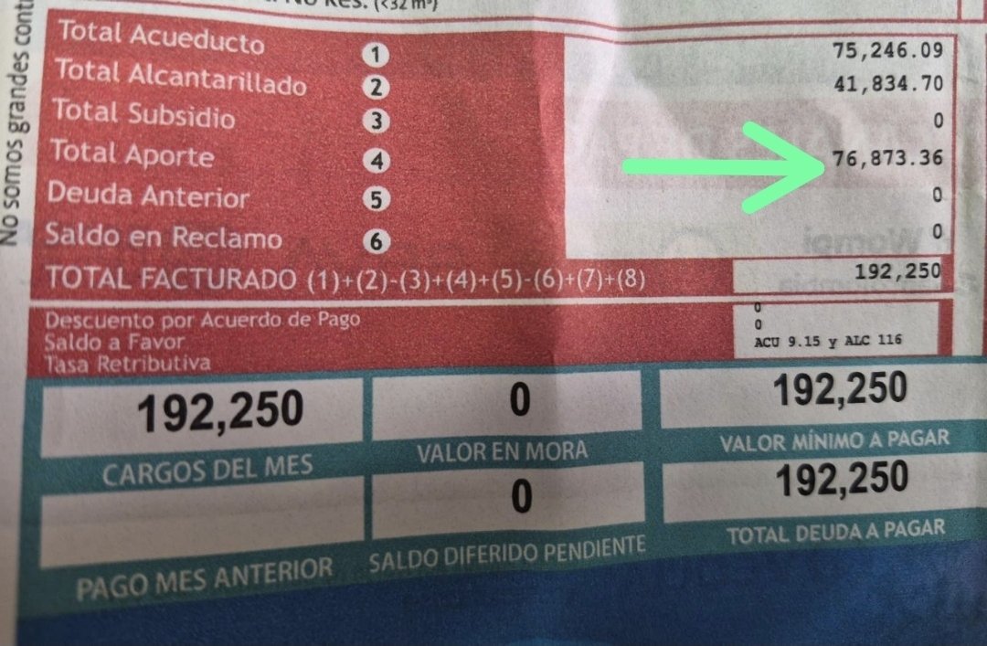 juanpcohen's tweet photo. Lo único que me desconcierta de TODOS los servicios públicos es lo astronómico del valor del "aporte solidario". La sumatoria de mi energía, aseo, alumbrado y agua da un total de $610mil pesos, de los cuales $155mil se van en ellos, a veces me gustaría que esa "solidaridad" cambiara y fuese opcional.