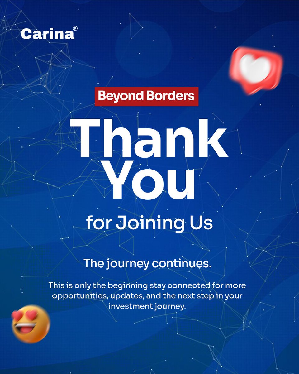 CarinaRealEst's tweet photo. Thank you to everyone who joined us for our Beyond Borders webinar! 🌍

This is just the beginning. Stay connected with us for more expert insights, exclusive updates, and exciting opportunities ahead.

Here's to taking your next step beyond borders! https://t.co/bPoGY6iMTk