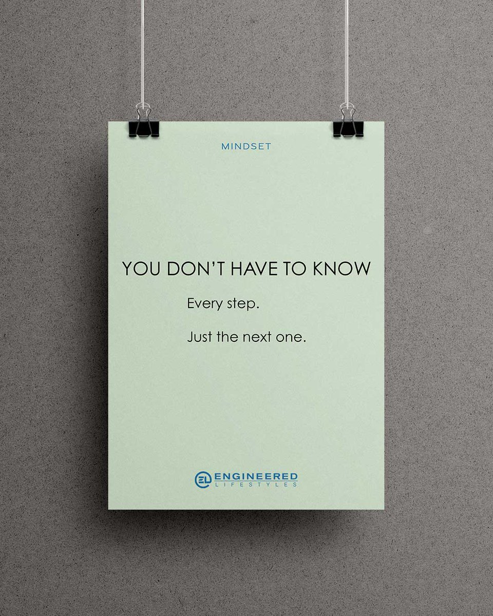 EngLifestyles's tweet photo. You don't need the whole map.
Take the next step.
#MindsetTips https://t.co/g1MwRzEDUs