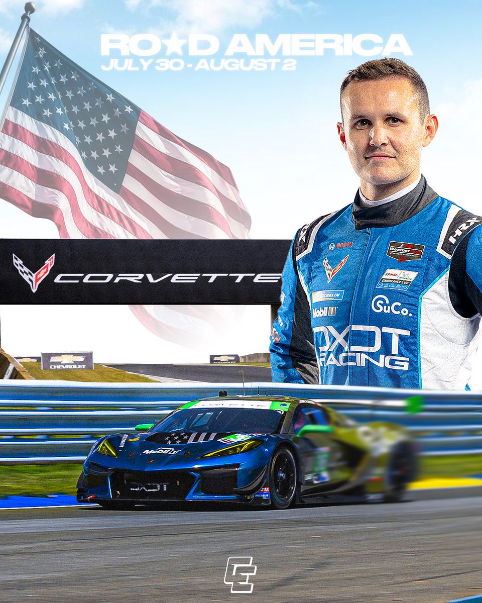ceastwood28's tweet photo. Next stop: Road America 🇺🇸

Ready for another race weekend. Full schedule below ➡️

#ceastwood28 #IMSA #RoadAmerica #TeamChevy https://t.co/NhP5UvBi4G