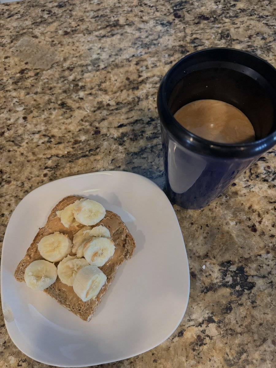 TravelTeslaDad's tweet photo. Morning glory … cafe and toast with peanut butter and bananas .. powering thru 👀👀 have a good one
 #GoMode🏁 https://t.co/7Dg0MQI9py