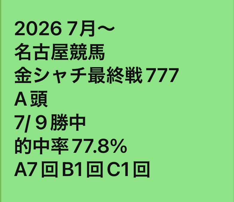 1nuO1EtvJlqlhyl's tweet photo. 名古屋金シャチ最終戦777
7/1 ABB 121700🎯
7/2 ABB 219430🎯
7/3 AAB 27670🎯ﾄﾘｶﾞﾐ
7/13BBA 167880❌
7/14 AAB 17250🎯ﾄﾘｶﾞﾐ
7/15 ACA 36320❌
7/17 ABB 101780🎯
7/28 CAB 273760❌
7/29 ABB 92800🎯

当たりな方おめでとうございます🤗🤗🤗🤗🤗

当たり馬券貼って下さいね🤗 https://t.co/2a81lhaVso