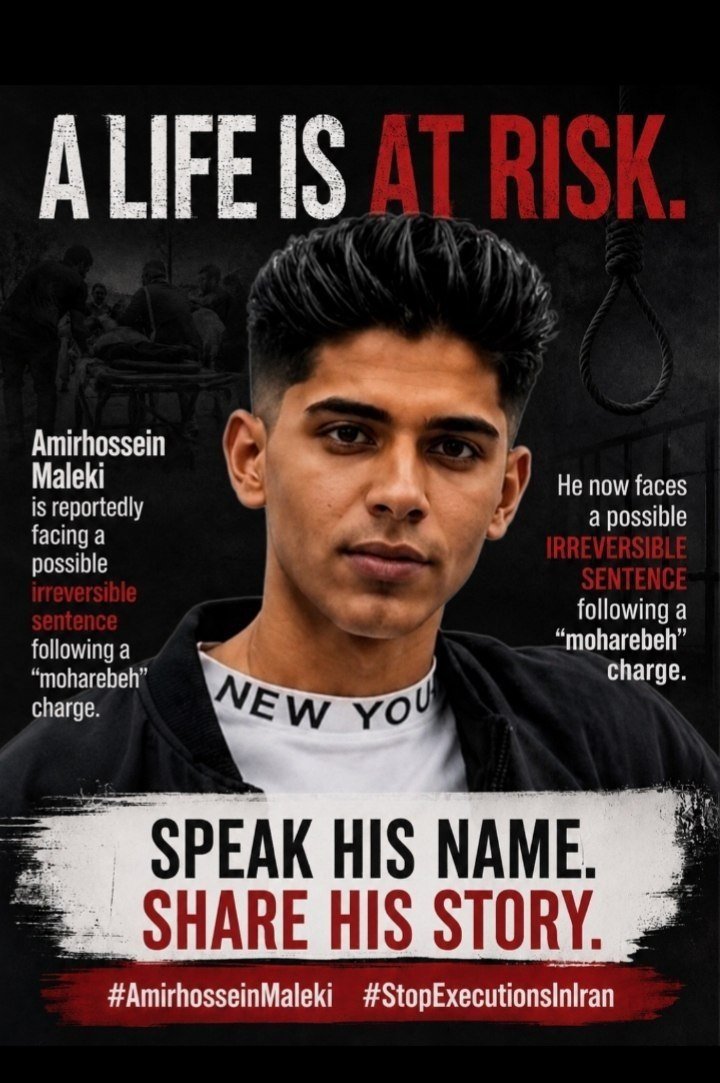 starasasky's tweet photo. If you see this, don't scroll away.
A 19-year-old's life may depend on how many people hear his name today.
Retweet. Speak up. Keep his story alive.
#AmirhosseinMaleki #StopExecutionsInIran
@hrw
@CNN
@realDonaldTrump https://t.co/iak1YHg5T0