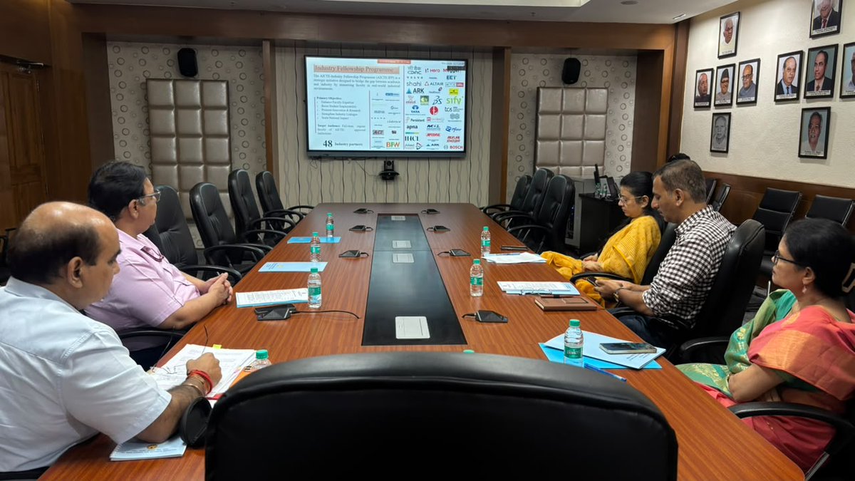 AICTE_INDIA's tweet photo. The Awareness Webinar on AICTE Scholarship and Fellowship Schemes for the North Region, chaired by the Member Secretary, AICTE, Prof. @rath_shyama concluded successfully with comprehensive deliberations on the Council's flagship scholarship, fellowship and academic support initiatives.

AICTE officials provided an in-depth overview of various schemes, ranging from the Prime Minister's Special Scholarship Scheme (PMSSS) to the AICTE Industry Fellowship Programme, highlighting opportunities that foster academic excellence, research, innovation, skill development and industry exposure.

The webinar encouraged students, faculty members and institutions to actively explore these initiatives, identify the schemes best suited to their aspirations, and leverage the opportunities offered by AICTE for holistic academic and professional growth.

#AICTE #Scholarships #Fellowships 

@YeDesHaiMera @rath_shyama