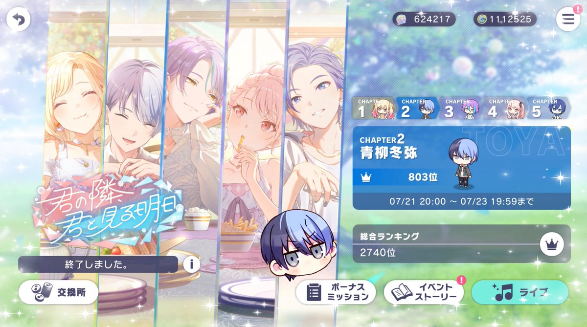 1c_da_s2's tweet photo. イベント改めてお疲れ様でした❕
総合2000入ろうと思ってたのに全然周回出来なかったしイベ乙に間に合わなかった🥲 https://t.co/oqrhmlM4qK